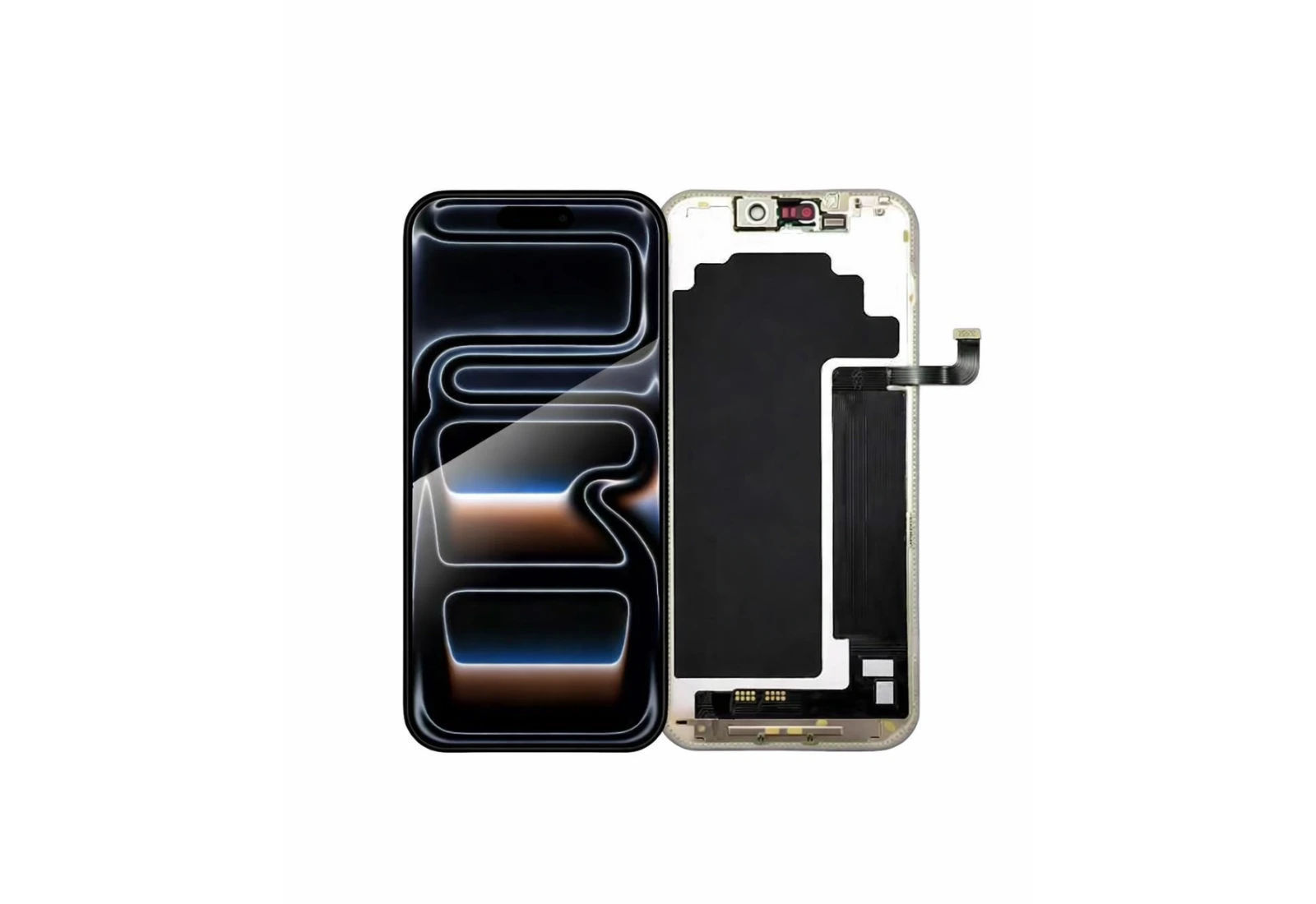 iPhone 17 with a cracked screen being prepared for replacement